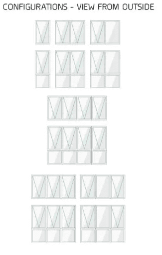 Awning window configurations
